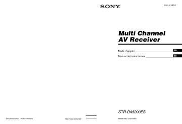 Sony STR-DA5200ES  Mode d’emploi | Manualzz