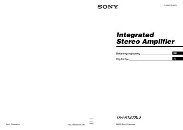 Sony TA-FA1200ES  Käyttöohjeet | Manualzz
