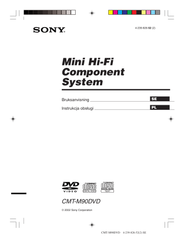Sony CMT-M90DVD  Bruksanvisning | Manualzz