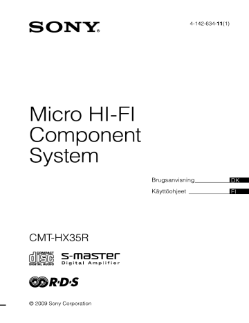 Sony CMT-HX35R  Käyttöohjeet | Manualzz