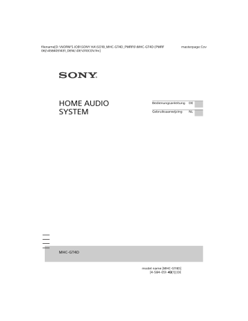 Over deze handleiding. Sony MHC-GT4D | Manualzz