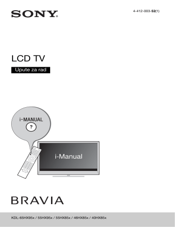 Sony KDL-55HX850 Upute Za Upotrebu | Manualzz