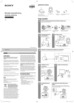 Sony MDR-RF811RK - Instructions, Operating instructions, Owner's manual,  User Guide, User manual, User's Guide | manualzz.com