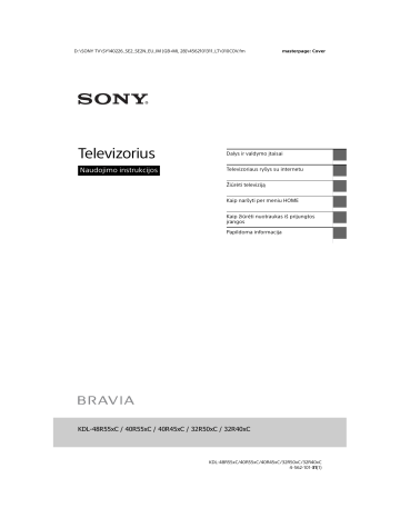 Sony KDL-40R550C  Naudojimo instrukcijos | Manualzz