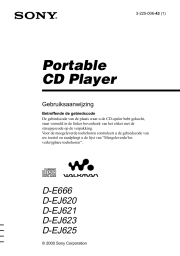 Sony D-E666 - 取扱説明書, ユーザーマニュアル, ユーザーガイド Sony D-E666 - 取扱説明書, ユーザーマニュアル, ユーザーガイド