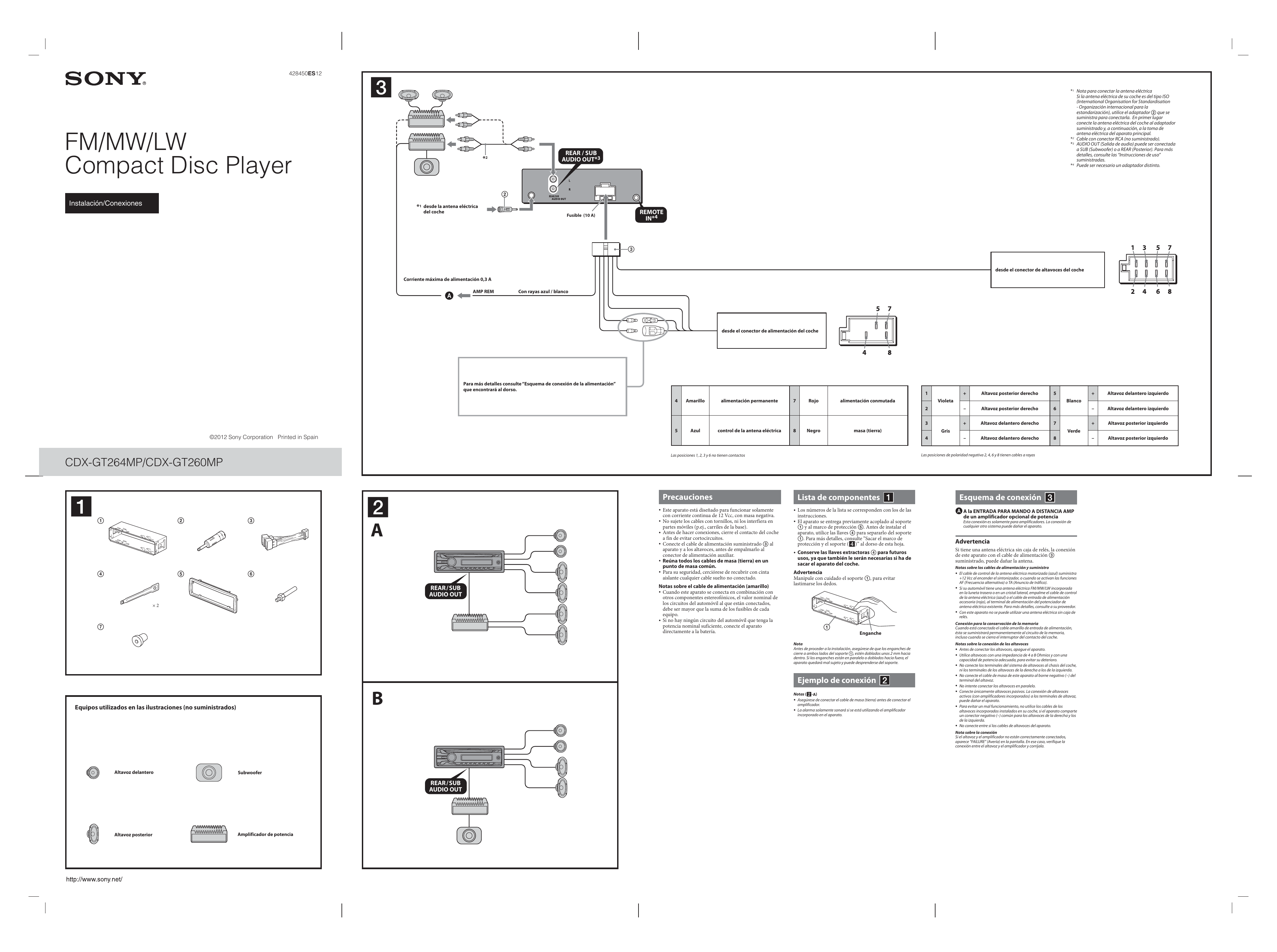 Sony Cdx Gt260mp Wiring Diagram