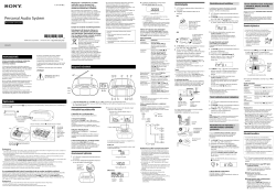 Sony CFD-S70 - Navodila, Navodila za uporabo, Navodilo za lastnika |  