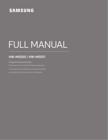 Samsung HW-MS550 User guide | Manualzz