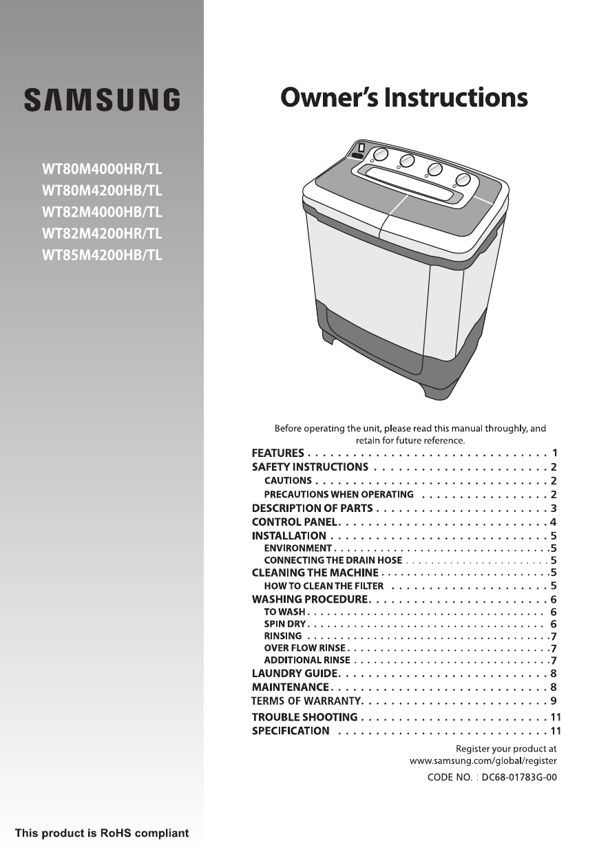 2-In-1 Compact & Portable Washer & Dryer