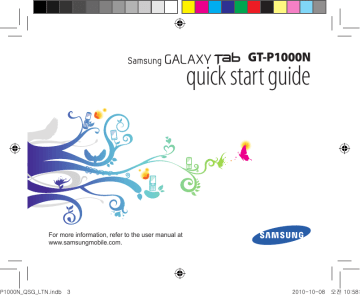 Samsung Galaxy Tab GT-P1000N/M16 Manual de Usuario (LTN) | Manualzz