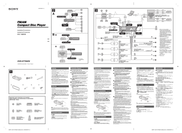 Sony Cdx-gt705dx Installation Guide 