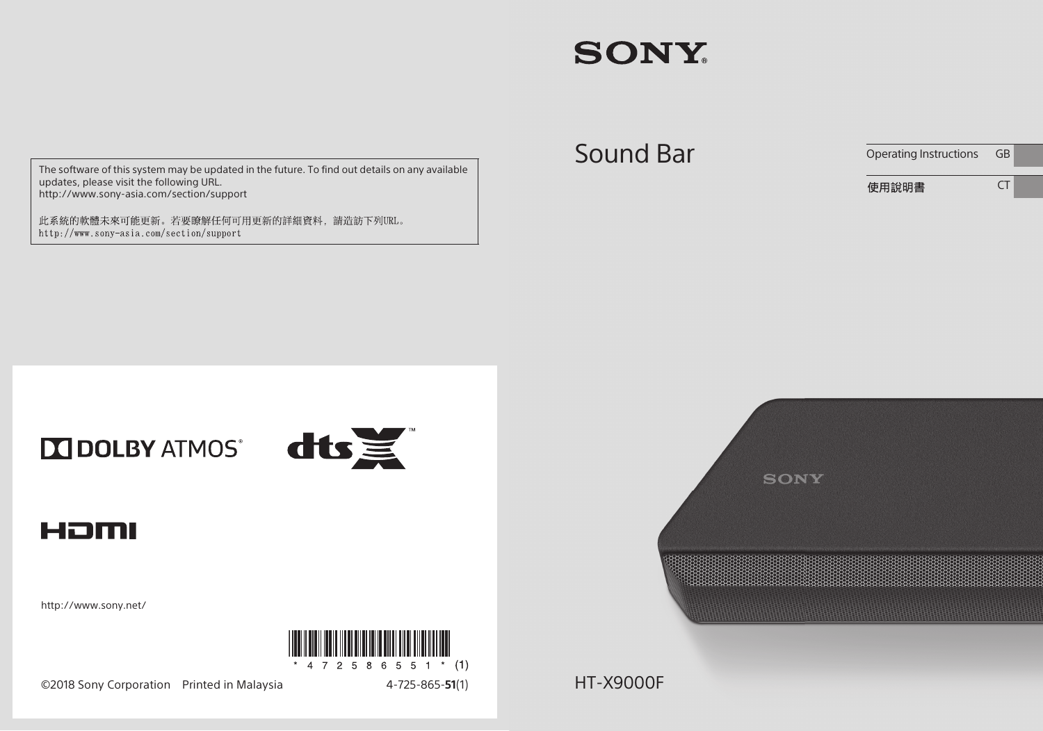 Sony Ht X9000f Operating Instructions Manualzz