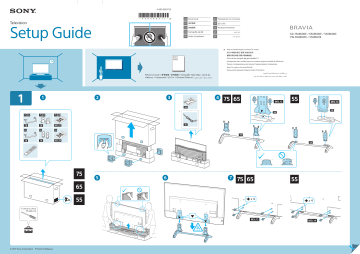 Sony KD-65X8500E  Startup Guide | Manualzz