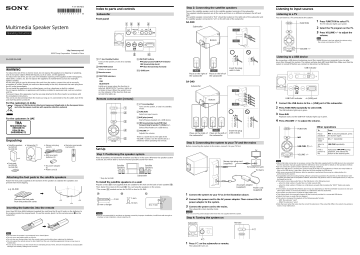 Sony sa d40 store specification