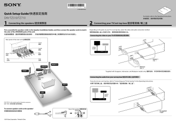 Sony DAV-TZ510  Startup Guide | Manualzz