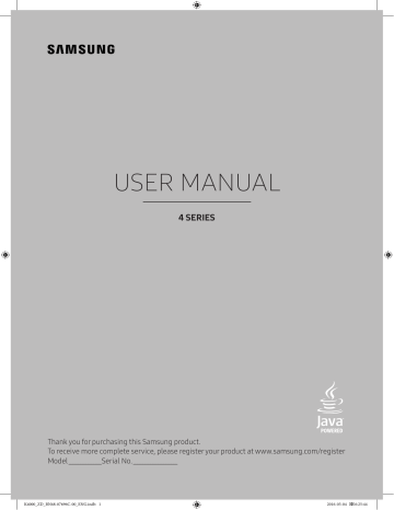 Samsung 24'' HD Flat TV K4000 Series 4 User Manual | Manualzz
