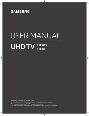 Samsung 55'' Premium UHD 4K Curved Smart TV NU8500 Series 8 User Manual