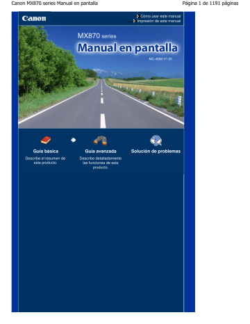 Canon PIXMA MX870 User guide | Manualzz