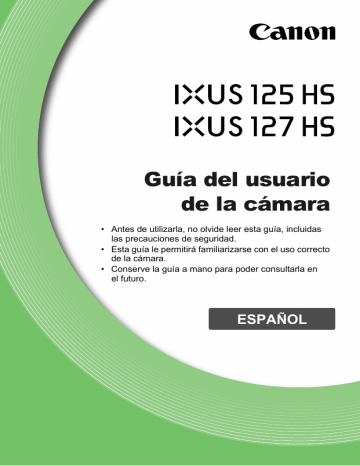 Canon IXUS 125 HS Manual de usuario | Manualzz