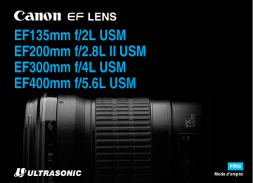Canon EF 400mm f/5.6L USM Manuel utilisateur | Manualzz