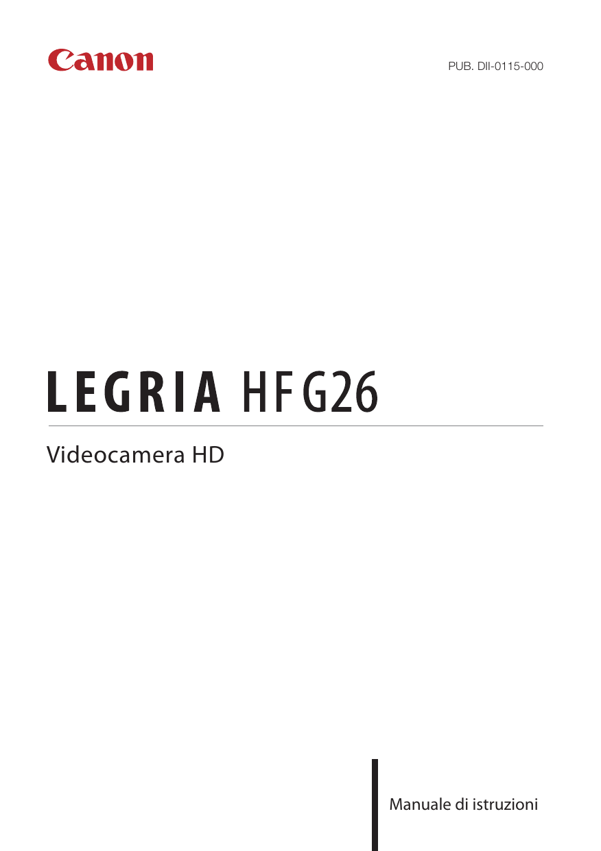 Canon Legria Hf G26 User Manual Manualzz