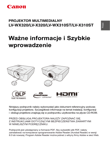 Canon LV-WX310ST User manual