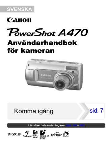 Automatisk kategorisering av bilder (Autom kategori). Canon PowerShot A470 | Manualzz