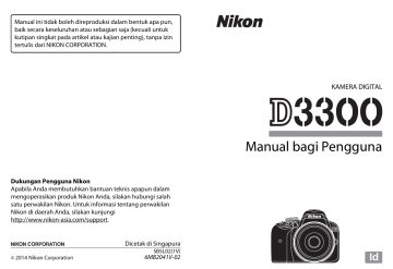 Nikon D3300 Manual bagi Pengguna | Manualzz