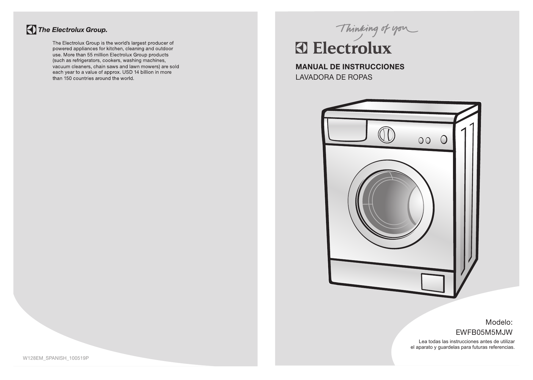 Electrolux Ewfb05m5mjw Manual De Usuario Manualzz