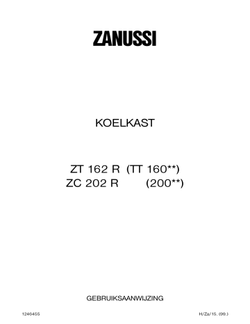 ZANUSSI ZT162R Handleiding | Manualzz