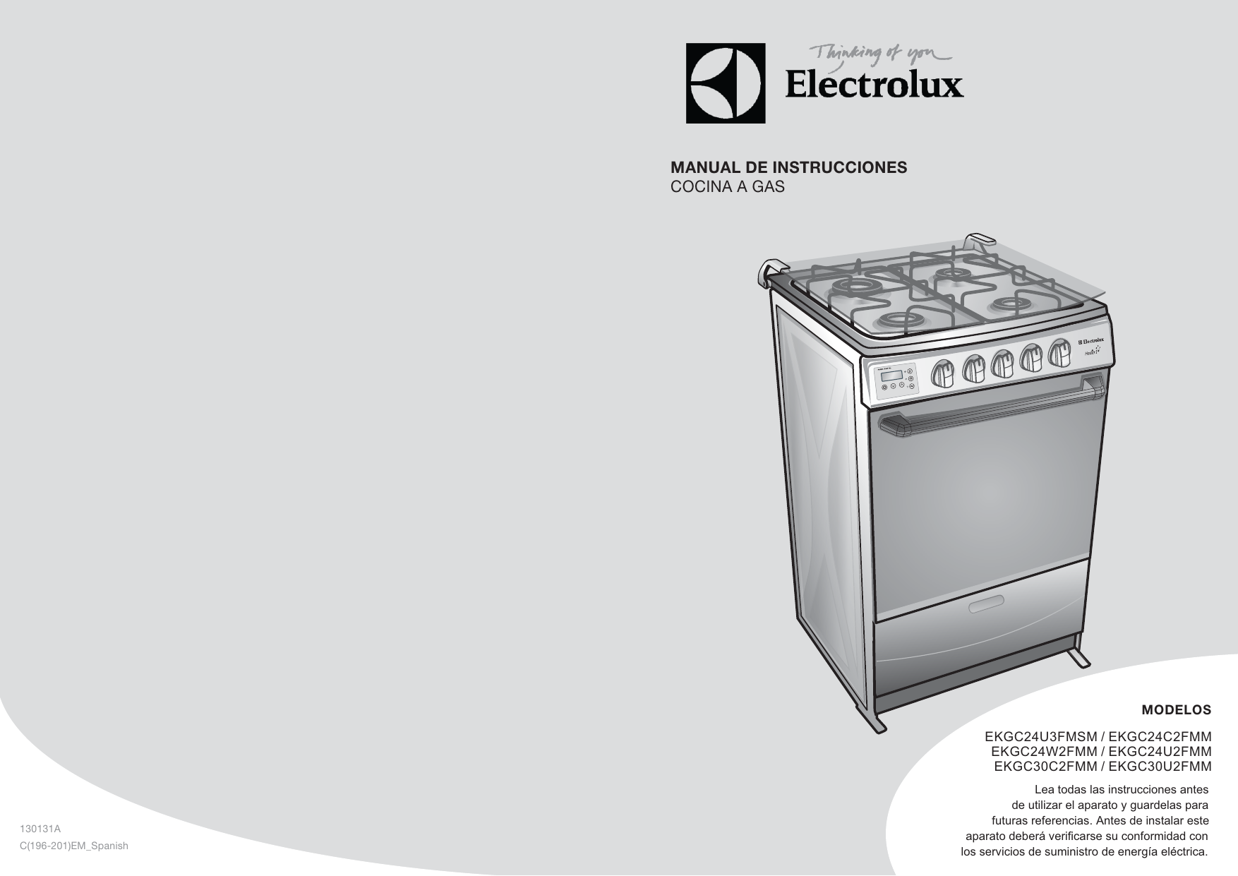 Electrolux EKGC30U2FMM Manual de usuario | Manualzz