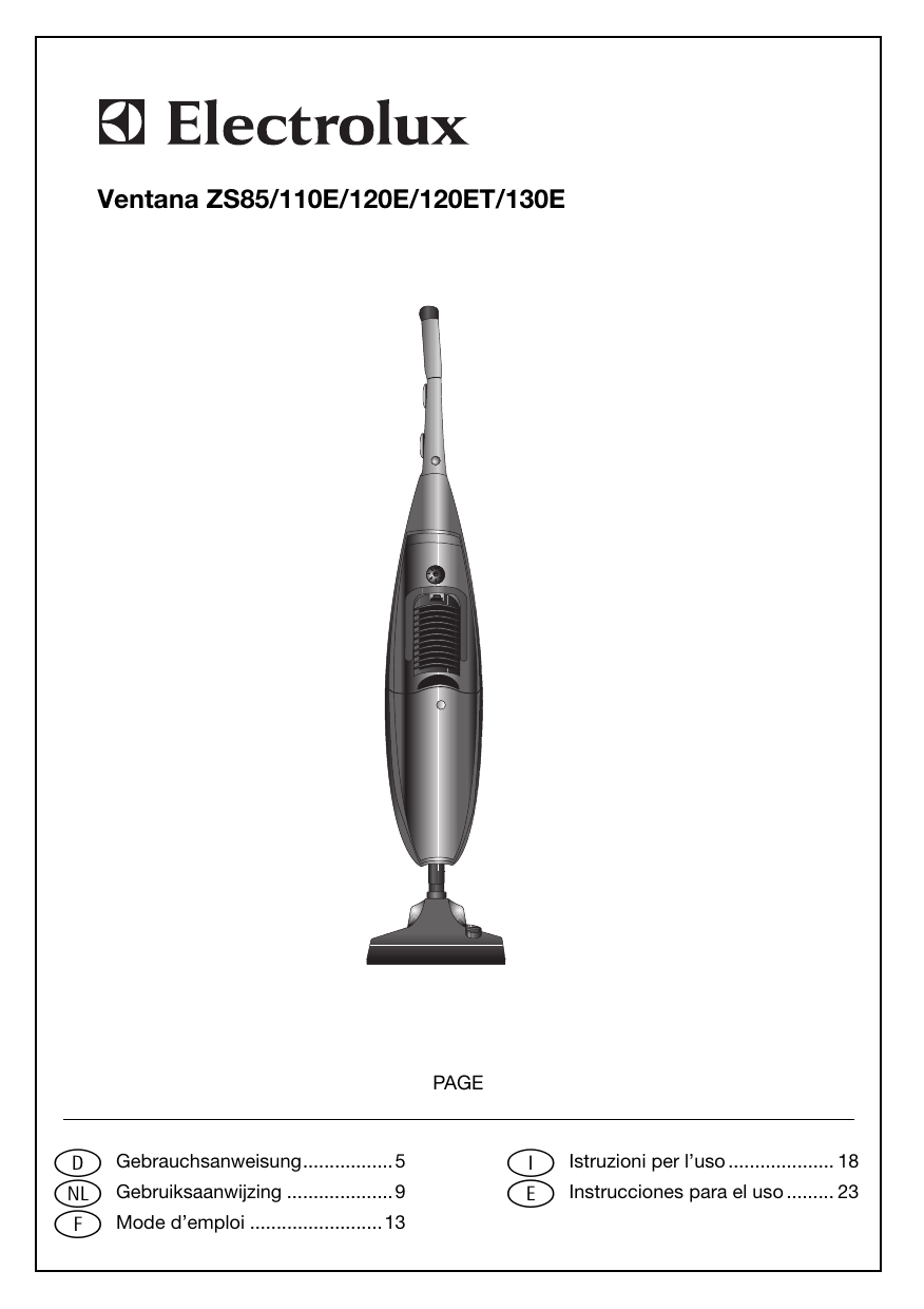 Electrolux Ventana Soft Manual de usuario | Manualzz