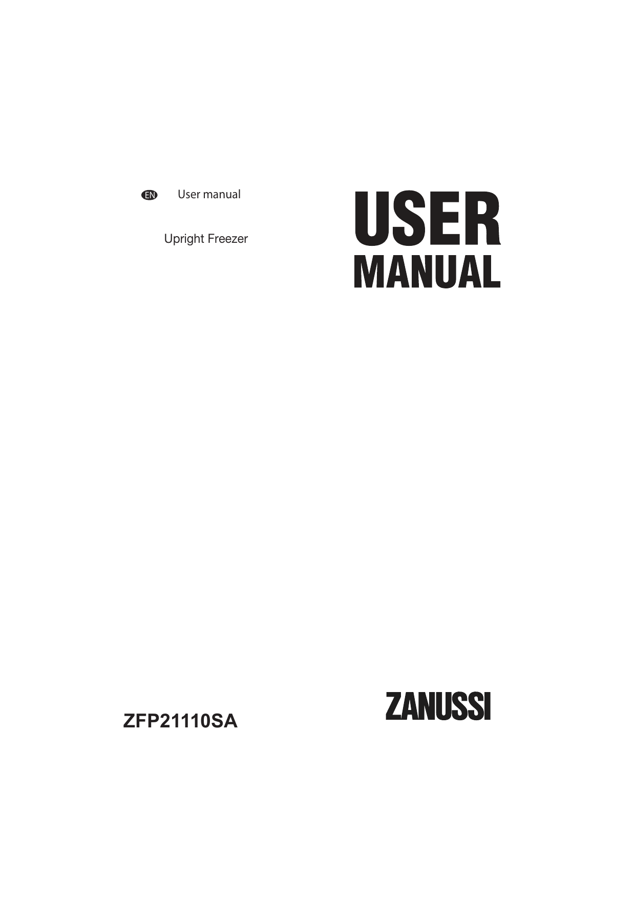 Zanussi Zfpsa User Manual Manualzz