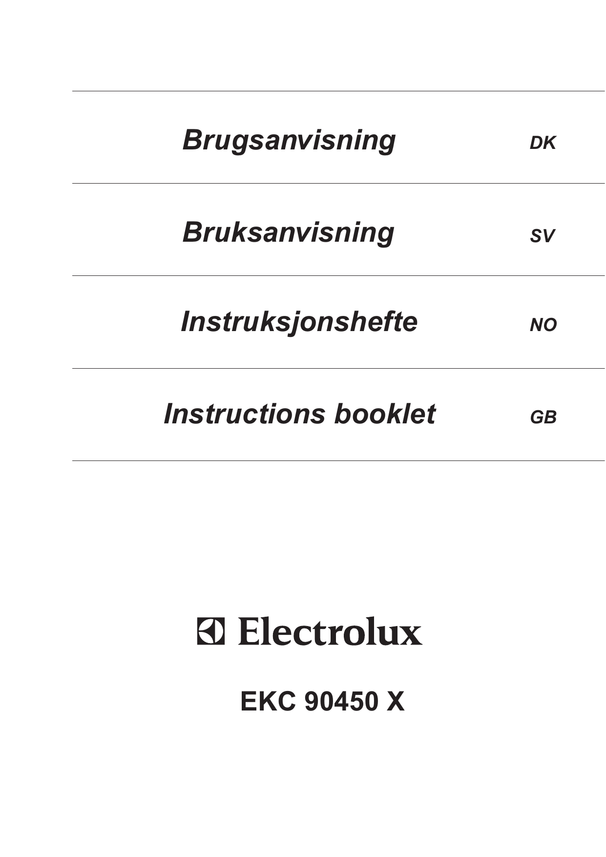 Electrolux stekeovn symboler