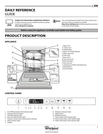 Whirlpool WIO 3T123 PEF UK Setup and user guide | Manualzz