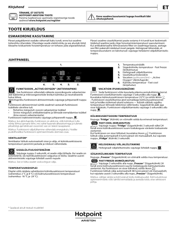 HOTPOINT/ARISTON BCB 7525 E C AAA O3 S Setup and user guide | Manualzz
