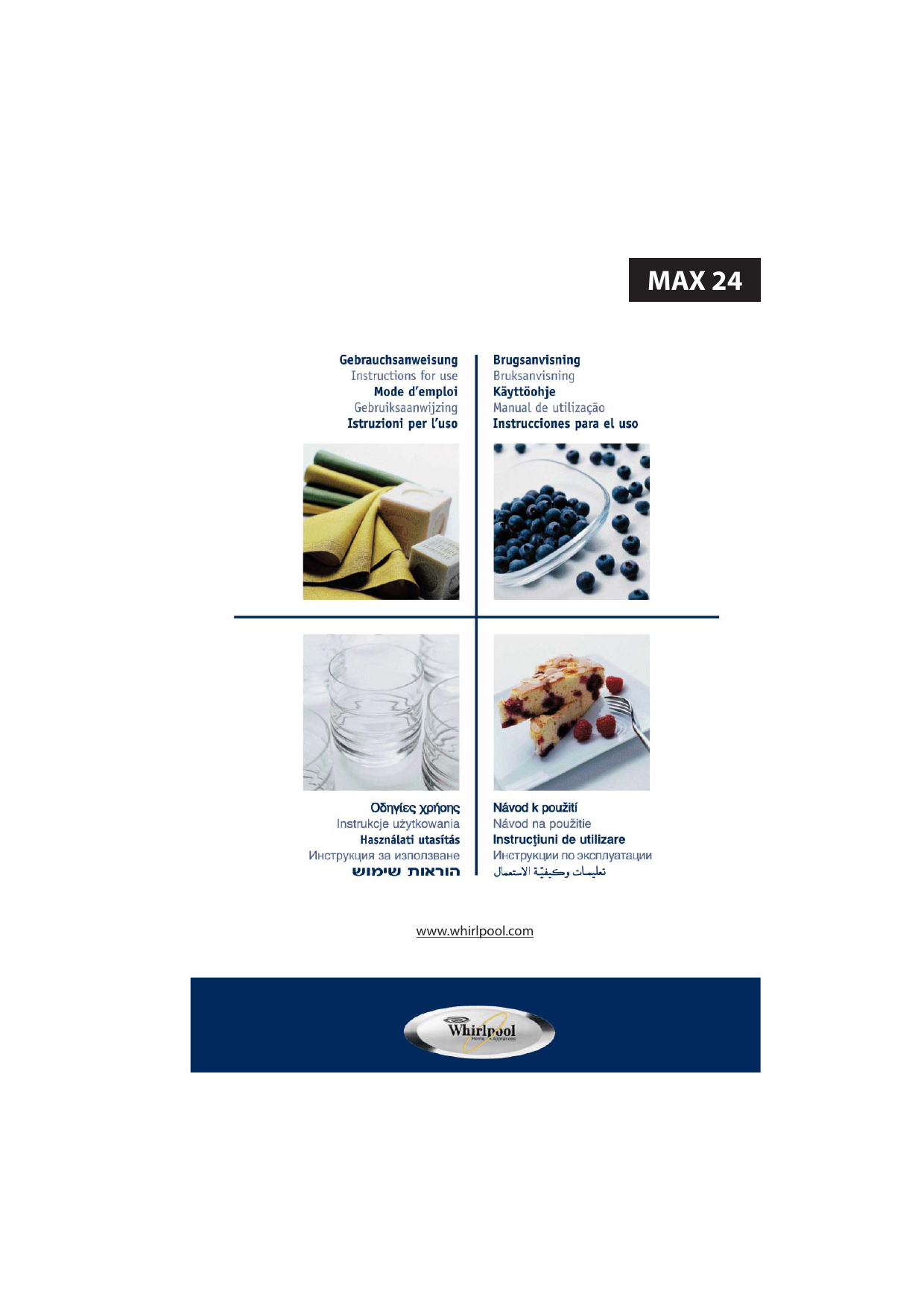 Whirlpool MAX 24/WH Instruction for Use | Manualzz