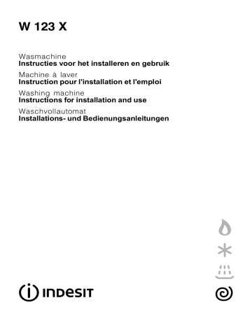 Indesit W 123 X (NL) (BG) Benutzerhandbuch | Manualzz