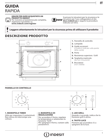 Indesit IGW 620 IX Setup and user guide | Manualzz