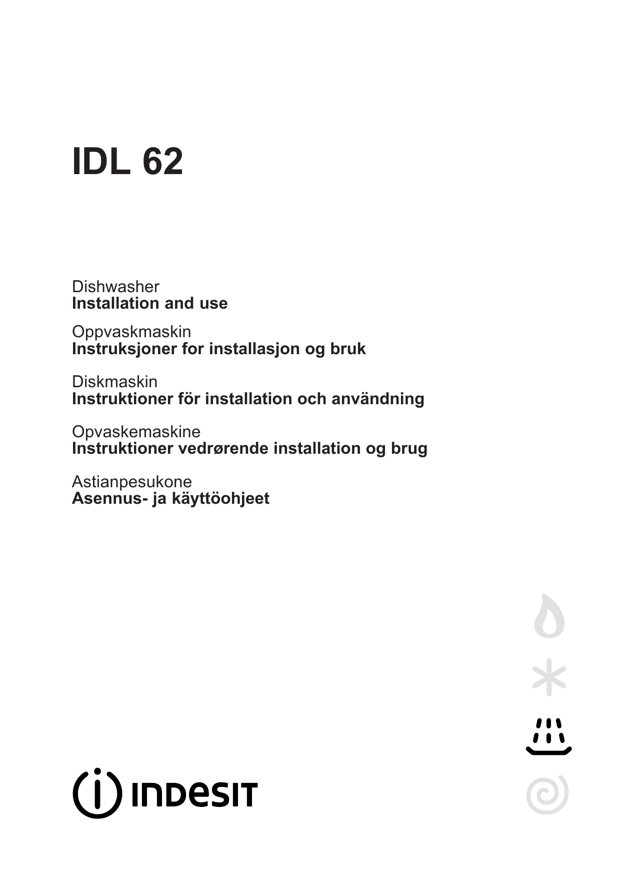 Limited Robe Kig forbi Indesit IDL 62 SK.2 Brugervejledning | Manualzz