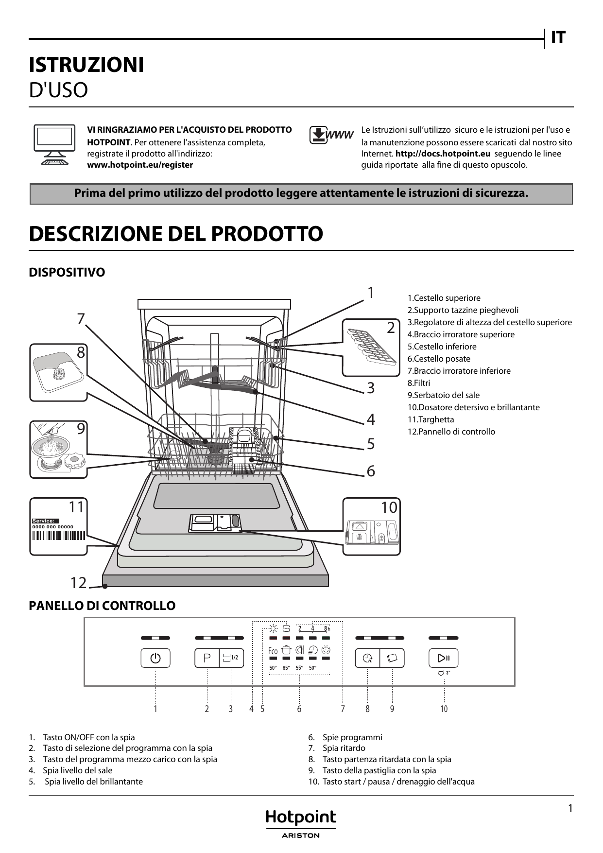 HOTPOINT/ARISTON HBC 2B19 X Setup and user guide | Manualzz