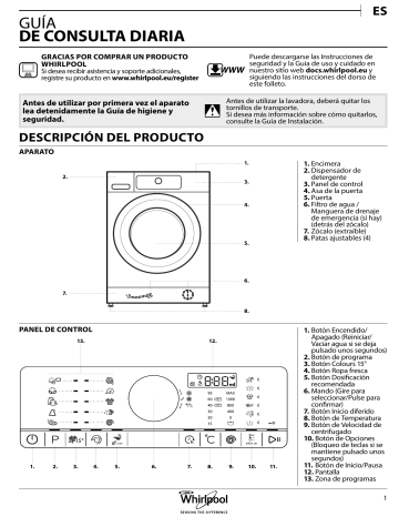 Whirlpool FSCR80422S Setup and user guide | Manualzz