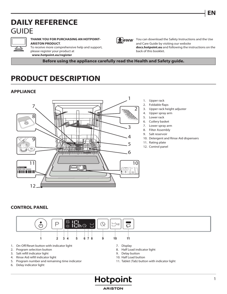 Hotpoint HIC 3B+26 User guide Manualzz