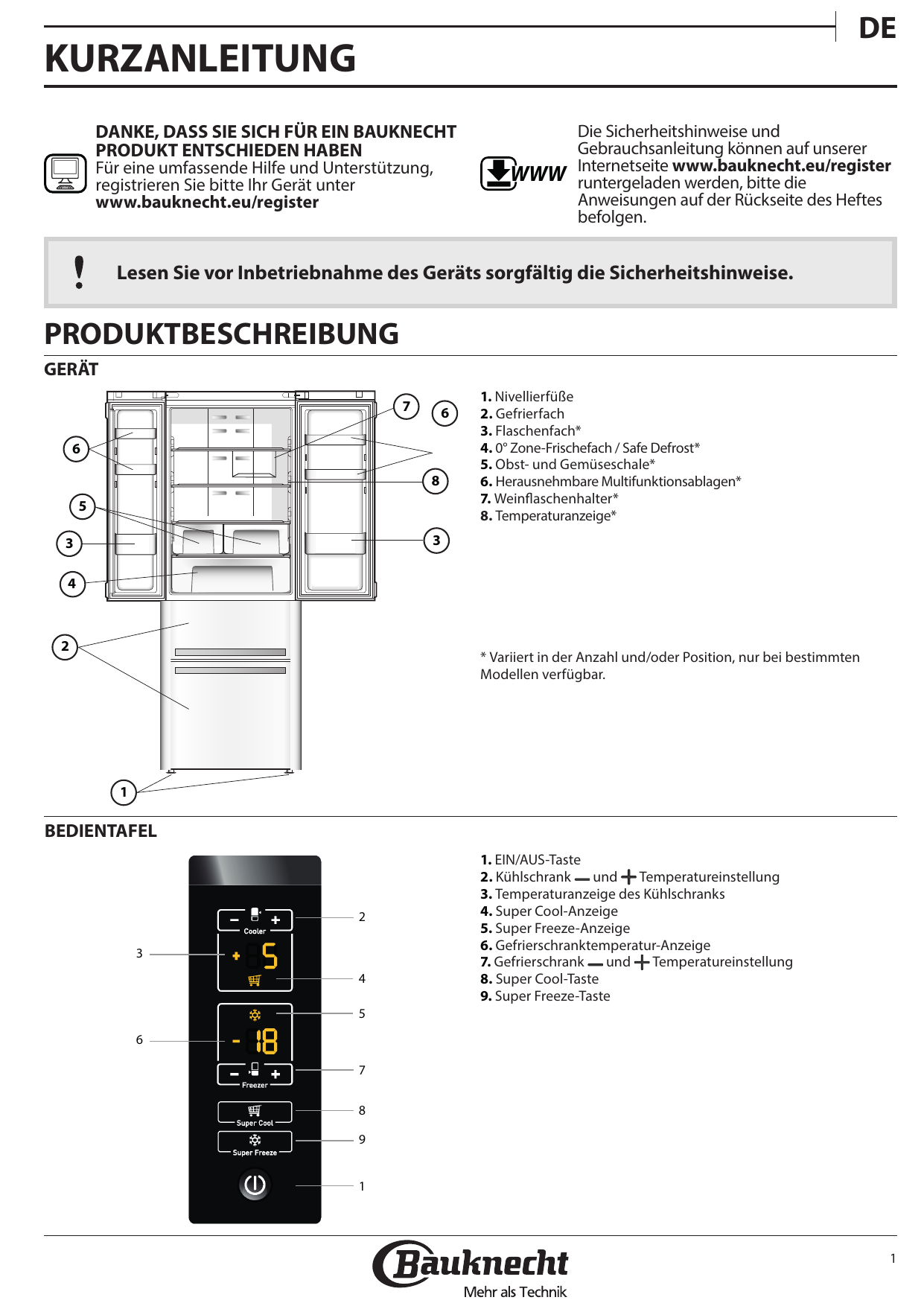 Bauknecht Ksn 19 A2 In Setup And User Guide Manualzz