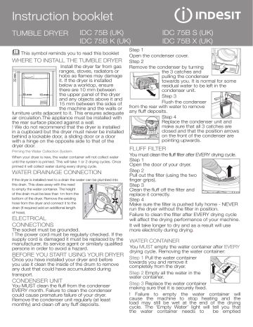 Indesit IDC 75 B (UK) Instruction for Use | Manualzz