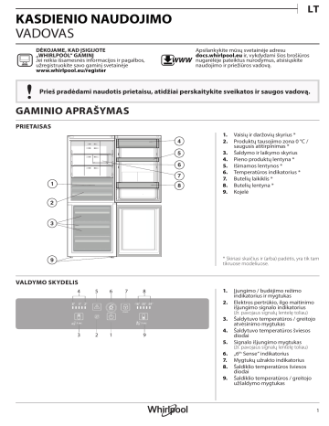 Whirlpool B TNF 5323 OX Setup and user guide | Manualzz