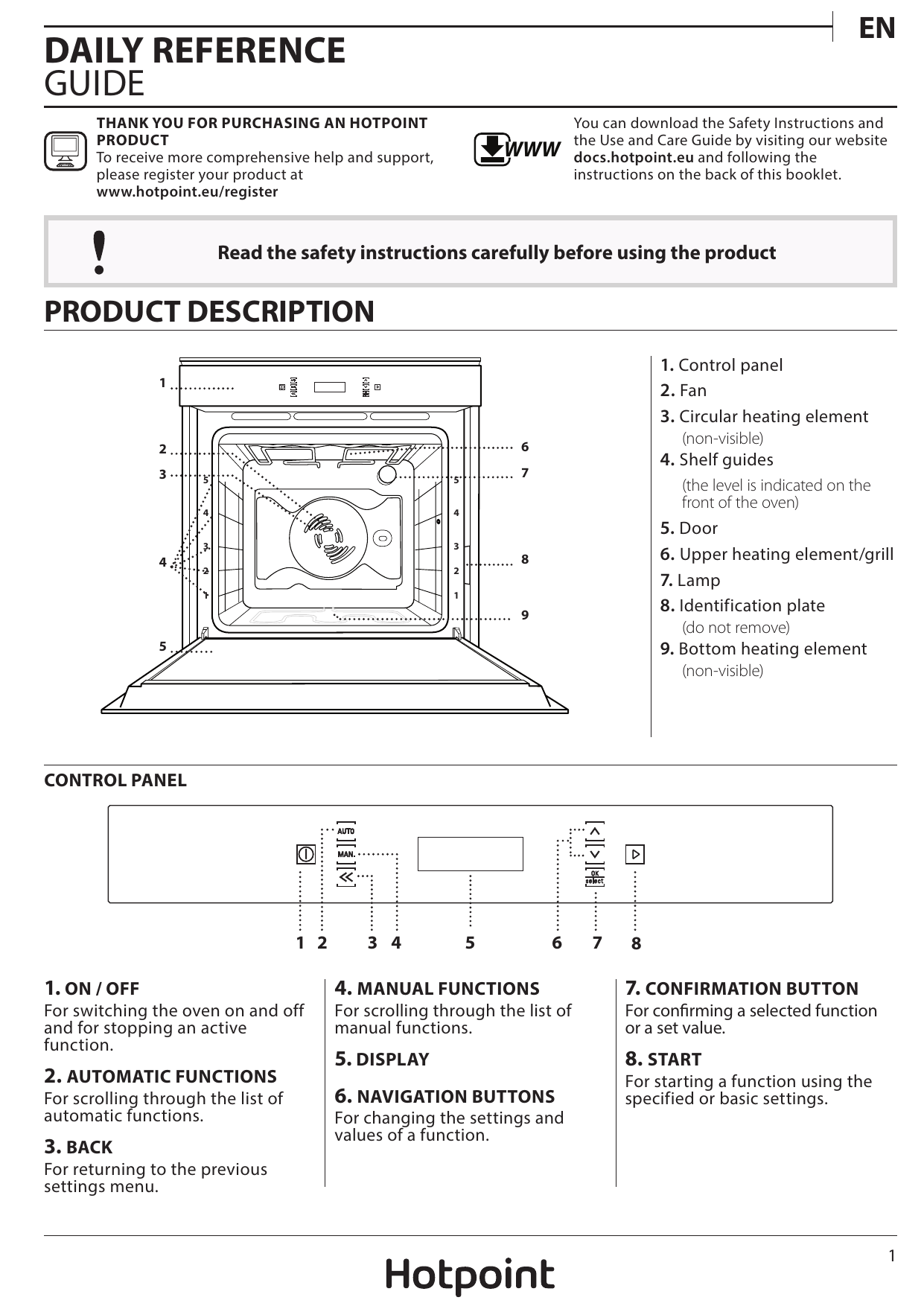 Hotpoint Si6 874 Sc Ix Setup And User Guide Manualzz