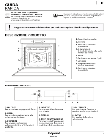 HOTPOINT/ARISTON FI6 891 SP IX HA Setup and user guide | Manualzz