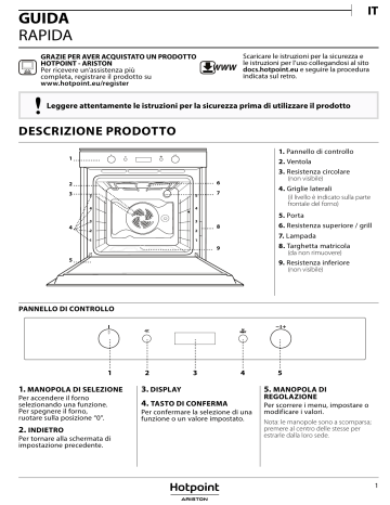 HOTPOINT/ARISTON FI6 864 SH IX HA Setup and user guide | Manualzz