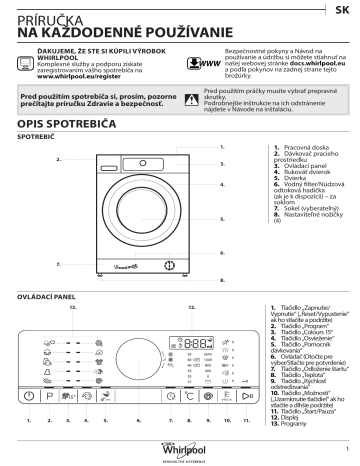 Whirlpool FSCR 70415 Setup and user guide | Manualzz
